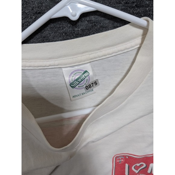 Vintage Coca-Cola T Shirt Mens XXL White Single Stitch I Heart My Coke Silkworm - Picture 7 of 7